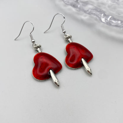 Stabbed Through The Heart Earrings
