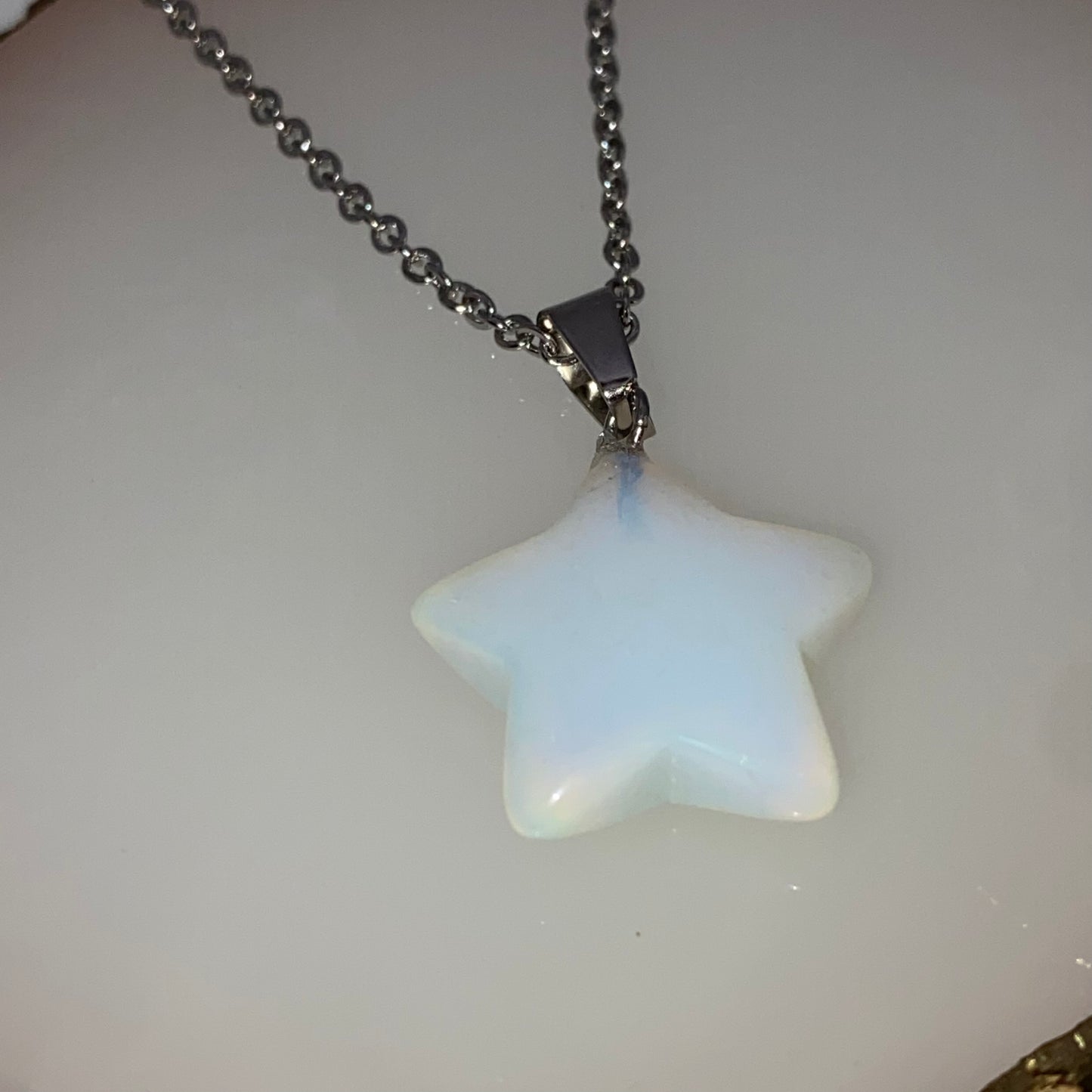 Opal Star Pendant Necklace
