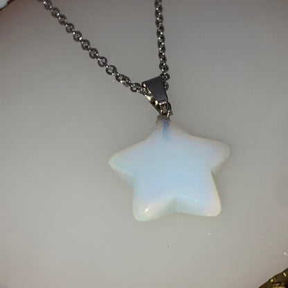 Opal Star Pendant Necklace