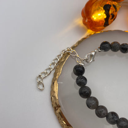 Round Grey Pentagram Crystal Bracelet