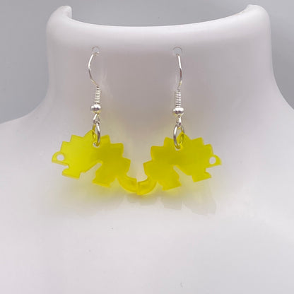 Yellow Dinosaur Earrings