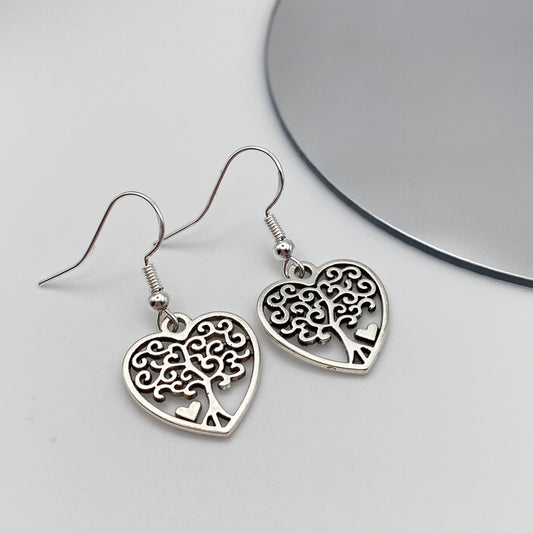 Heart Tree of Life Earrings