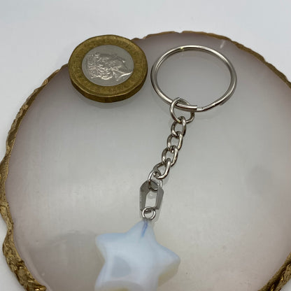 Opal Star Pendant Keyring