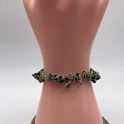 Dalmatian Jasper Crystal Bracelet