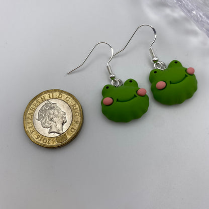 Round Frog Head Earrings