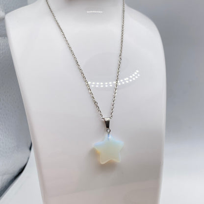 Opal Star Pendant Necklace