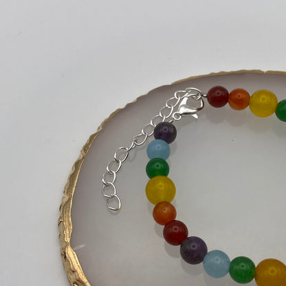 Round Rainbow Crystal Bracelet