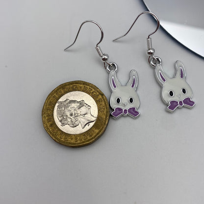 Bunny Rabbit With Ribbon Earrings