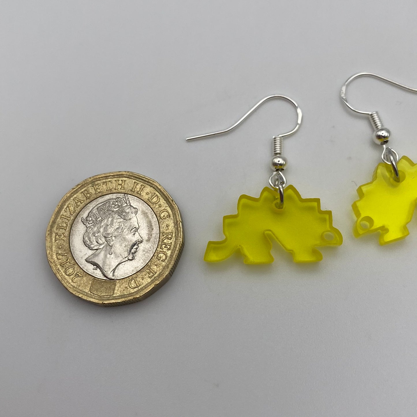 Yellow Dinosaur Earrings