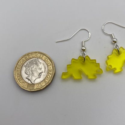 Yellow Dinosaur Earrings