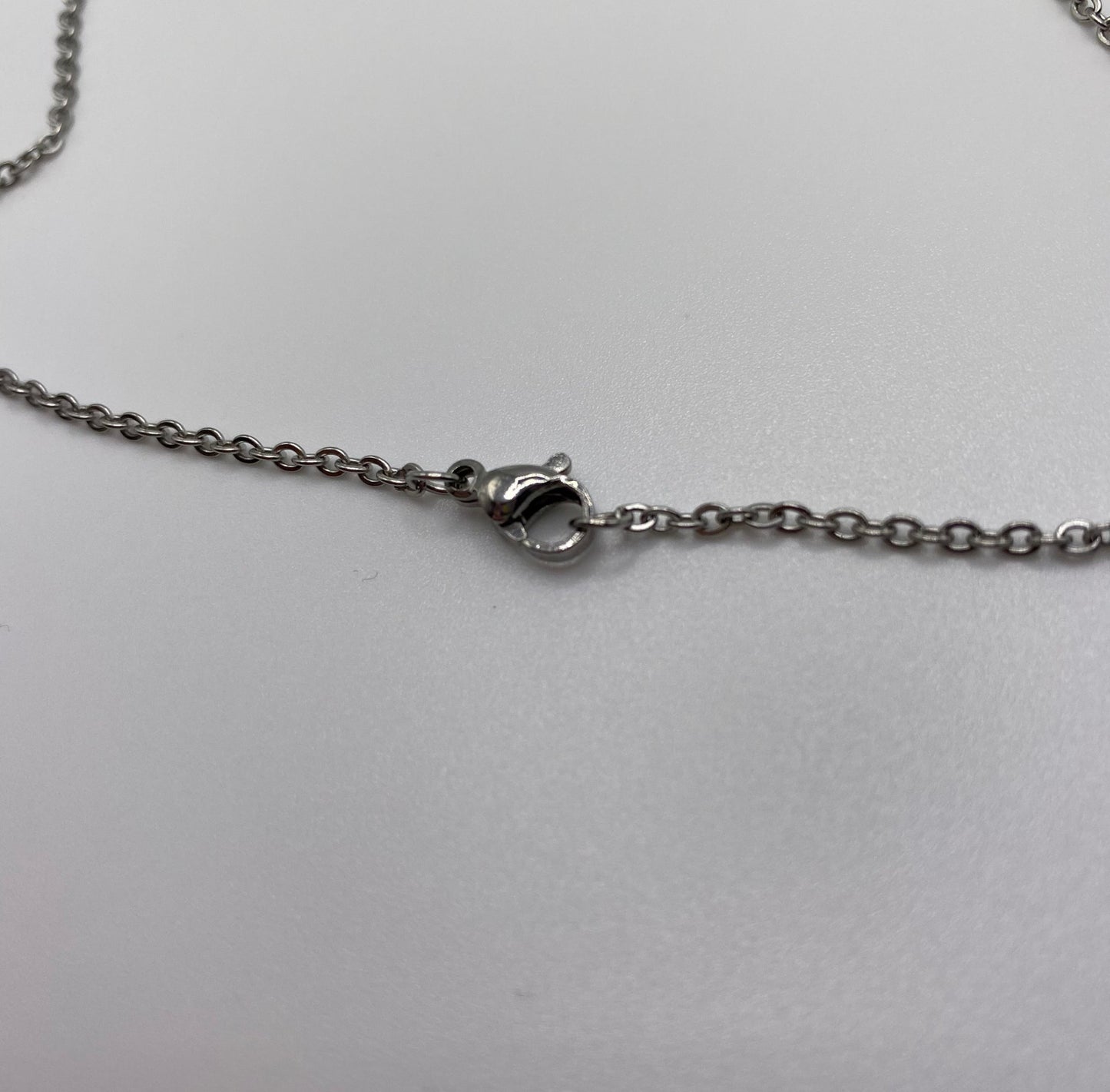 Opal Stone Crystal Pendant Necklace